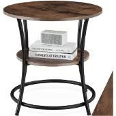 TecTake Beistelltisch Saint Louis 55x56cm Industrial Holz Dunkel, Rustikal