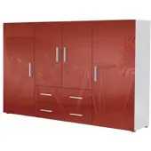 Vladon HIGHBOARD Nora Front in Bordeaux Hochglanz