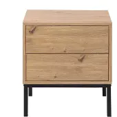 CALICOSY Nachttisch LENNY in Eiche - (W) 45 x (H) 50 x (L) 40 cm | Gr.: onesize