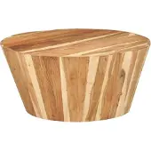 vidaXL Couchtisch Ø65x31 cm Massivholz Akazie