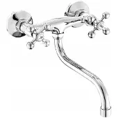 Kuchinox Spültisch-Wandbatterie retro Stilo chrom