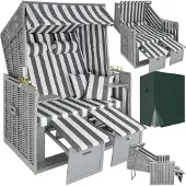 TecTake Strandkorb Sylt 115 x 158 x 78 cm