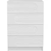 STILVORA Schubladenschrank MDF/Spanplatte Weiß 60x38,5x85 cm mit 4 Vollauszügen