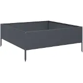 vidaXL Hochbeet Anthrazit 100x100x41 cm Stahl