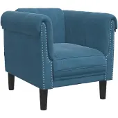 vidaXL Sessel Blau Samt