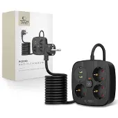 Tech-Protect Pcs3X4 Steckdosenleiste, 3 Netzsteckdosen, 2Xusb-A, 2Xusb-C 200 cm - Schwarz