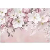 WALLARENA Fototapete Blumen in Rosa | Gr.: 350 x 250 cm