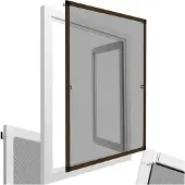 TecTake Fliegengitter mit Aluminiumrahmen für Fenster ohne Bohren und Schrauben