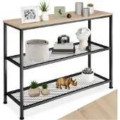 TecTake - Konsolentisch Bristol 100x30x81cm, Tragfähigkeit 130kg - schwarzes Industrielicht - 404201