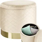 TecTake - Sitzhocker Coco creme - 403983