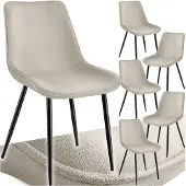 TecTake Set Stuhl Monroe gepolstert, in Samtoptik 48 x 59 x 82,5 cm