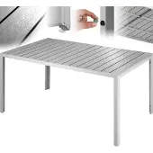 TecTake Gartentisch Bianca aus Aluminium und Kunststoff 150 x 90 x 74,5 cm