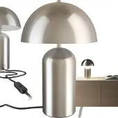 TecTake Retro-Tischlampe Altea Pilzdesign im 70er Jahre Stil, indirektes Licht 25 x 37 cm