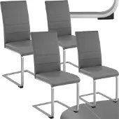 TecTake Set Schwingstuhl Bettina gepolstert mit Kunstlederbezug 41 x 52 x 99 cm