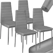 TecTake Set Esszimmerstuhl Thomas gepolstert mit Kunstlederbezug 45 x 48 x 98,5 cm