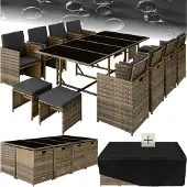 TecTake Rattan Sitzgruppe Palma für 8 bis 12 Personen