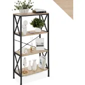 TecTake - Wandrek stellingkast boekenkast Barry - 1,5x31,5x133,5cm - industrieel - lichtbruin - 404713