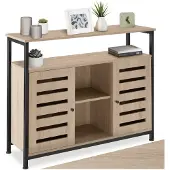 TecTake Sideboard Warrington mit höhenverstellbaren Kunststofffüßen, 100 x 37 x 82 cm