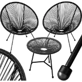 TecTake 2 Gartenstühle Santana mit Tisch