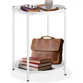 TecTake Beistelltisch Oxford 45,5x45,5x53cm Weiß