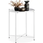TecTake - Beistelltisch - Kleiner Couchtisch - weiß 45,5x45,5x53cm, maximale Belastbarkeit 30kg - 404188