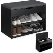 TecTake - Schuhbank Jasmina schwarz SKU: 403615