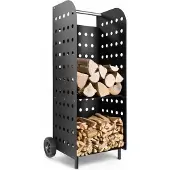 TecTake Holzwagen aus Stahl 53,5 x 41 x 112 cm