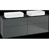 Villeroy & Boch V&B Waschtischunterschrank Wandbeleuchtung Finion 160x60,3cm, Abd.-Pl. bla m, Anthrac. m