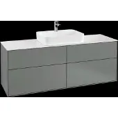 Villeroy & Boch V&B Waschtischunterschrank Wandbeleuchtung Finion 160x60,3cm, EM, Pl wh. m, Oli. m Lac