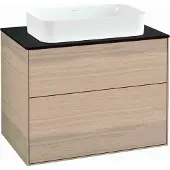 Villeroy & Boch V&B Waschtischunterschrank Wandbeleuchtung Finion 80x60,3x50,1mm, Gl. bla Matt, Oak Veneer