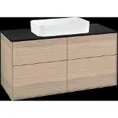 Villeroy & Boch Villeroy und Boch Finion Waschtischunterschrank G67200, 1200x603x501mm, Abdeckplatte Black Matt