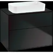 Villeroy & Boch V&B Waschtischunterschrank Wandbeleuchtung Finion 80x60,3x50,1mm, Gl. bla m, bla m lacquer