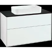 Villeroy & Boch V&B Waschtischunterschrank Wandbeleuchtung Finion 100x60,3x50,1mm, Gl. bla m, glo wh. Lac