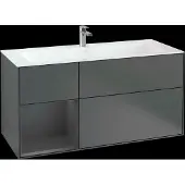 Villeroy & Boch V&B Waschtischunterschrank Wandbeleuchtung Finion 119,6x59,1cm, Rg l md b m La, Anthrac. m