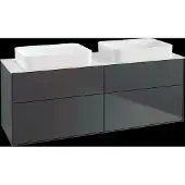 Villeroy & Boch V&B Waschtischunterschrank Wandbeleuchtung Finion 160x60,3x50,1cm, Gl. wh. m, md bl. m Lac