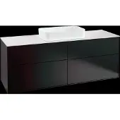 Villeroy & Boch V&B Waschtischunterschrank Wandbeleuchtung Finion 160x60,3cm, Abd.-Pl. wh. m, bla m Lac