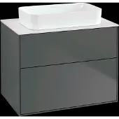 Villeroy & Boch V&B Waschtischunterschrank FINION 800x603x501mm Abdpl Glas wh ma anthr. ma