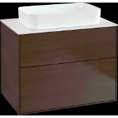 Villeroy & Boch V&B Waschtischunterschrank FINION 800x603x501mm Apl. Glas wh ma Wln Veneer