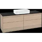 Villeroy & Boch V&B Waschtischunterschrank Wandbeleuchtung Finion 160x60,3cm, Abd.-Pl. bla m, Oak Veneer