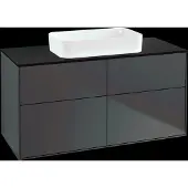 Villeroy & Boch V&B Waschtischunterschrank Wandbeleuchtung Finion 120x60,3x50,1cm, Gl. bla m, md bl. m Lac
