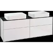 Villeroy & Boch V&B Waschtischunterschrank Wandbeleuchtung Finion 160x60,3x50,1cm, Gl. bla m, wh. m Lac