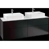 Villeroy & Boch V&B Waschtischunterschrank Wandbeleuchtung Finion 160x60,3cm, Abd.-Pl. wh. m, bla m Lac