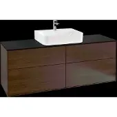 Villeroy & Boch V&B Waschtischunterschrank Wandbeleuchtung Finion 160x60,3cm, Abd.-Pl. bla m, wal veneer