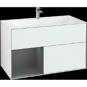 Villeroy & Boch V&B Waschtischunterschrank Wandbeleuchtung Finion 99,6x59,1cm, Rg l A m, glo wh. Lac