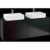 Villeroy & Boch V&B Waschtischunterschrank Wandbeleuchtung Finion 160x60,3cm, Abd.-Pl. bla m, bla m Lac