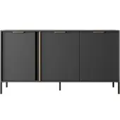 AX Living Catanian 153 3T anthrazit graues Sideboard 153,1cm, Breite