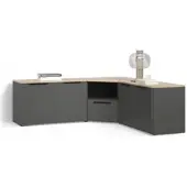 Livinity Wohnwand Piave Anthrazit 3 Teile, Model 58852