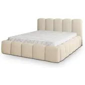 Masseno Polsterbett FALINA 180x200 cm, Polsterbett mit Bettkästen -Creme, QUELLE 02