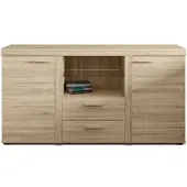 AX Living Schubladenschrank Kommode Spacoro 2T2S Modern Eiche Sonoma