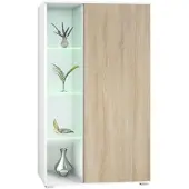Vladon VITRINE Davos Eiche sägerau